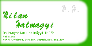 milan halmagyi business card