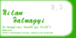 milan halmagyi business card